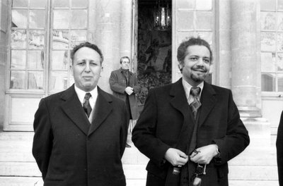 Belaid Abdesselam, Algerian Minister of Industry and Oil, and Sheik Ahmed Zaki Yamani Saudi Minister of Oil on November 27, 1973 in Paris by Unknown
